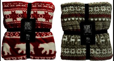 Decoris Woondeken winter dessin 130x170cm (1 stuk) assorti