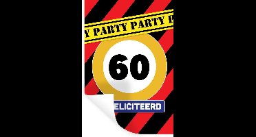 Muurstickers - Sticker Folie - Verjaardag - 60 Jaar - Jubileum - 20x30 cm - Plakfolie - Muurstickers Kinderkamer - Zelfklevend Behang - Zelfklevend behangpapier - Stickerfolie