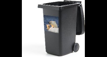 Container sticker Ijsbeer met jong - 40x40 cm - Kliko sticker