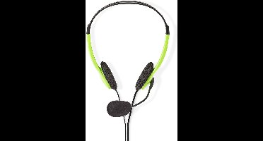 Nedis PC-Headset - On-Ear - Stereo - 2x 3.5 mm - Inklapbare Microfoon - Groen