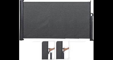 Ambiance Uittrekbaar Windscherm - 300 x 160 cm - Donkergrijs