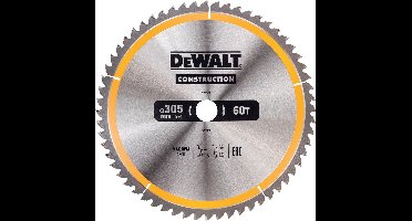 DeWALT Cirkelzaagblad voor Hout | Construction | Ø 305mm Asgat 30mm 60T - DT1960-QZ