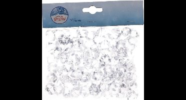 Decoris ijsblokjes - transparant - kunststof - 1,5 cm - 200 gram - decoratie - winter themafeest