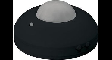 Bewegingssensor - Opbouw Rond - Mat Zwart Kunststof - 360° 6m
