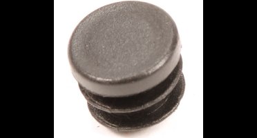 Topgear Ronde insteekdop - platte kop - Ø16 mm - zwart - PE materiaal