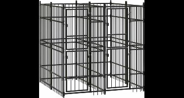 vidaXL - Hondenkennel - 3,69 - m² - staal