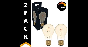 DecoDim LED Filament Lamp Goud E27 - Dimbaar - Extra warm wit - Peertje - 3 lampen