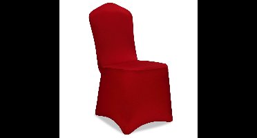 Deuba Stoelhoezen Stretch Set van 2 Evenementen Universeel Stoelhoes Hoes Rood