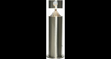 Solar tuinlamp/prikspot met bewegingssensor cilinder op zonne-energie 50 cm - Prikspots tuinverlichting