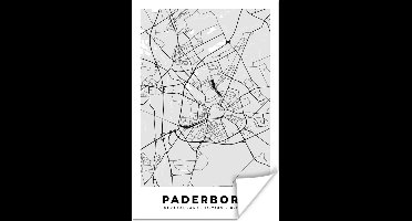 Poster Kaart - Paderborn - Duitsland - Stadskaart - Plattegrond - 20x30 cm