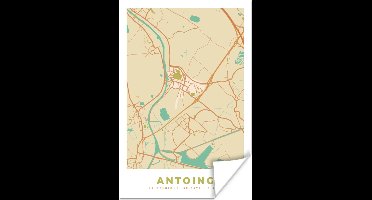 Poster Stadskaart - Kaart - Plattegrond - Vintage - Antoing - 20x30 cm