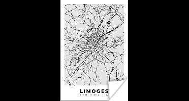 Poster Frankrijk - Limoges - Stadskaart - Plattegrond - Kaart - 20x30 cm