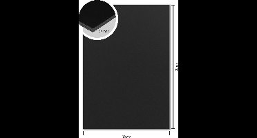 Kangaro foamboard - 50 x 70cm - 5mm - zwart - doos van 15 stuks - K-0075-105