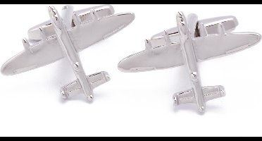 Manchetknopen - Vliegtuig Brede Vleugels