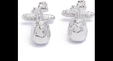 Manchetknopen - Golfclubs Golftas Golf Golfen Zilver