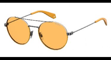 Polaroid Zonnebril 6056/s 40g/he Unisex Zilver/geel