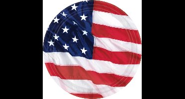 AMSCAN - 8 Amerikaans bordjes - Decoratie > Borden
