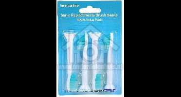 Universeel Tandenborstel 4 opzetborstels HX6710, HX6014,R900 RS900 Sonicare HX6024/07