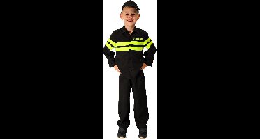 Rubie's Verkleedkostuum Politie Jongens Zwart/neongroen Mt 104