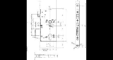 Effeff Centraalslot Anti-Paniek 2724CE/17U - DM 60 - PC 72 - D1/2/3/4