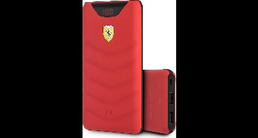 Ferrari Powerbank 10000mAh - Draadloos en USB - Geschikt voor Noodpakket - Rood