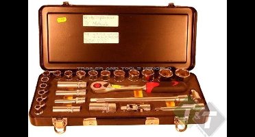 Doppendoos, 1/2 duims aansluiting, 26 delig, Doppenset