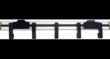 Pro-line, Wandkapstok, 5 haken, zwart