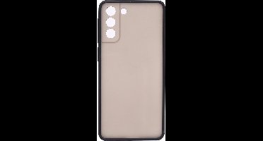 Shop4 - Samsung Galaxy S21 Plus Hoesje - Harde Back Case Transparant Zwart