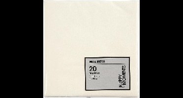Servetten, afm 40x40 cm, 60 gr, off-white, 20 stuk/ 1 doos
