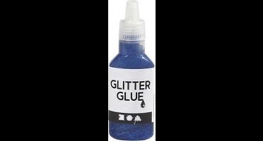 Glitterlijm, donkerblauw, 25 ml/ 1 fles
