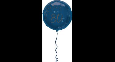 Folat - Folieballon 80 Jaar Elegant True Blue 45cm