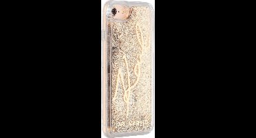 iPhone SE (2020)/8/7/6s/6 Backcase hoesje - Karl Lagerfeld - Glitter Goud - Kunststof
