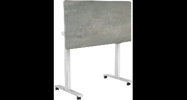 Euroseats Elektrisch verstelbaar, opklapbaar en verrijdbaar bureau - 180x80 cm - Wit / Betonlook grijs