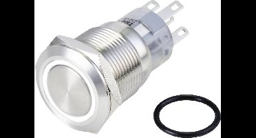 TRU COMPONENTS TC-10090940 LAS1-AGQ-11E/W/24V/S Vandalismebestendige druktoets 250 V/AC 3 A 1x aan/(aan) Moment Wit IP6