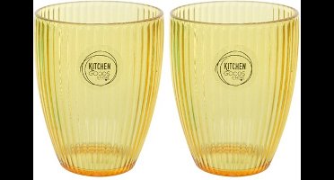 Set van 2x stuks kunststof bekers goud/geel 200 ml