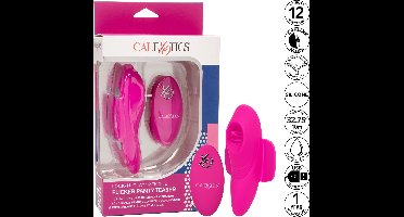 Likkende Panty Vibrator - Met Afstandsbediening - 12 vibratiestanden en likfunctie - Krachtige Dubbele Motoren - Oplaadbaar