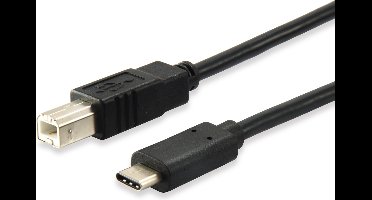 USB-kabel 1 meter USB 2.0 USB B USB C Zwart