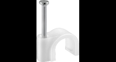 Kabelklemmen met spijker voor kabels tot 8mm - 20 stuks / wit