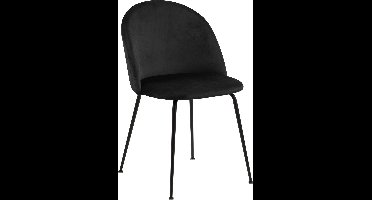 Bendt Eetkamerstoel 'May' Velvet, kleur Zwart