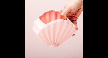 Bitten Schelp Bloempot - Roze/groot