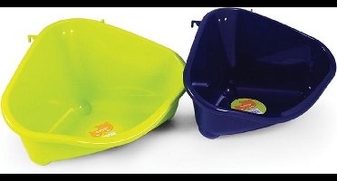 Moderna hoektoilet voor konijn en knaagdier donker blauw 35.5 cm x 23.4 cm x 19 cm - 1 st