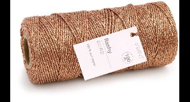 Hoogglans koper koord voor stijlvolle decoratie en ambachtelijke projecten - 100 mtr. - Katoen Touw