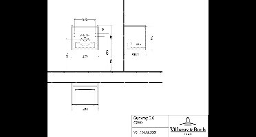Villeroy & Boch Subway 3.0 Wastafelmeubel, 1 lade, 473x429x408mm, C58000RH