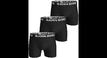 Björn Borg - Heren Onderbroeken 3-Pack Boxers - Zwart - Maat M