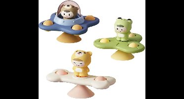 Fidget Toys - Zuignap Spinner Speelgoed - 3 stuks - Fidget spinner - Sensorisch Speelgoed - Baby - Badspeelgoed - Speelgoed - Badspinner - NIEUW - Kinderen!