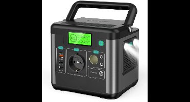 Draagbare Powerstation – Mobiele Accu – Camping Generator – Zonne-Accu – 300W Continue Vermogen – LED Lamp Met SOS