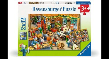 Kinderpuzzle 2x12 Teile - Weihnachtswerkstatt