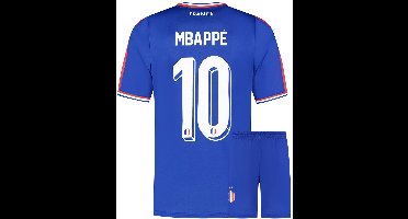 Mbappe Frankrijk Voetbaltenue Thuis - Voetbal Tenue Kinderen - Shirt en Broekje - Jongens en Meisjes - Volwassenen - Heren en Dames - Maat 140