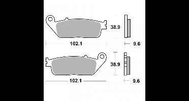 Plaquette de frein SBS pour moto Honda 500 CBF 2013 à 2021 700HS Neuf