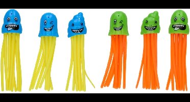 Eddy Toys Duikspel 6 Stuks - Dive Game Zwembad - Zwembad Duikspeelgoed voor Kinderen - Onderwater Spel - Kunststof - Blauw, Groen, Geel en Oranje